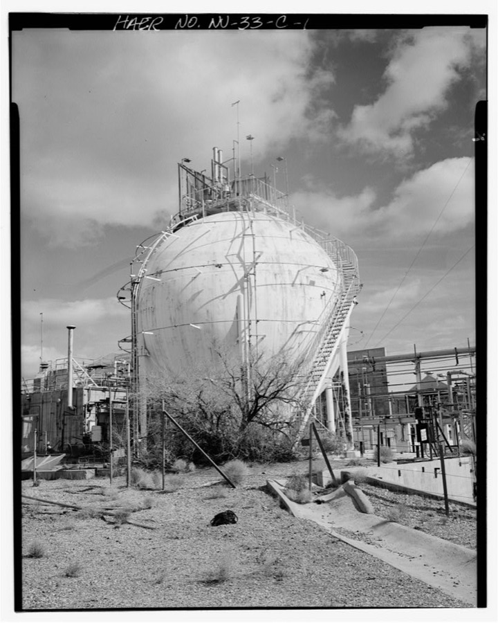 Nevada Test Site, Test Cell A Facility, Spherical Dewar, Area 25, Jackass Flats, Road F, Mercury, Nye County, NV