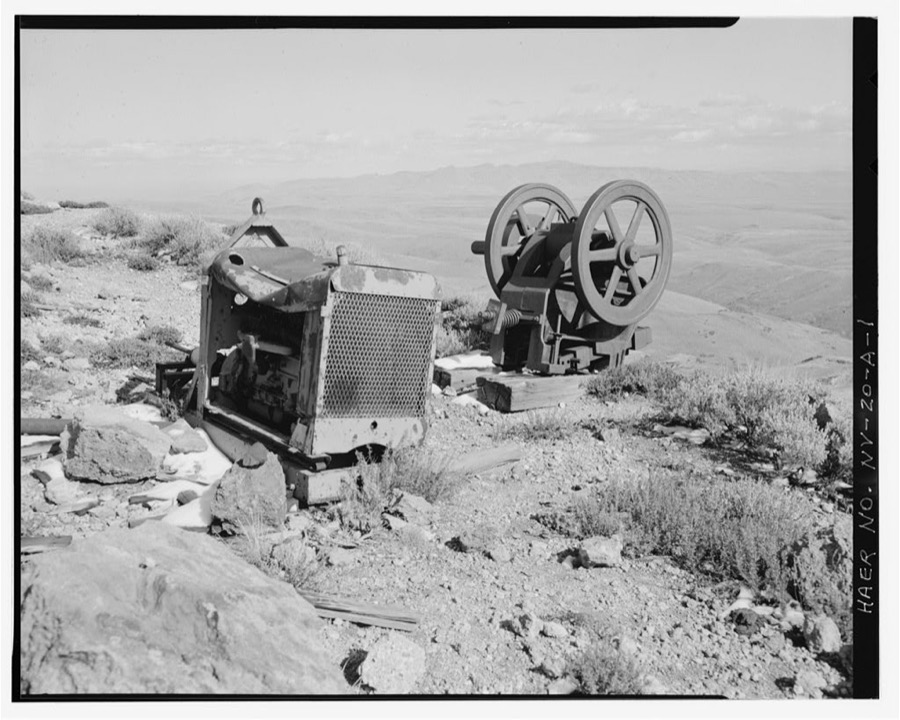 McCormick Group Mine, Ore Crusher & Engine, East slope of Buckskin Mountain, Paradise Valley, Humboldt County, NV
