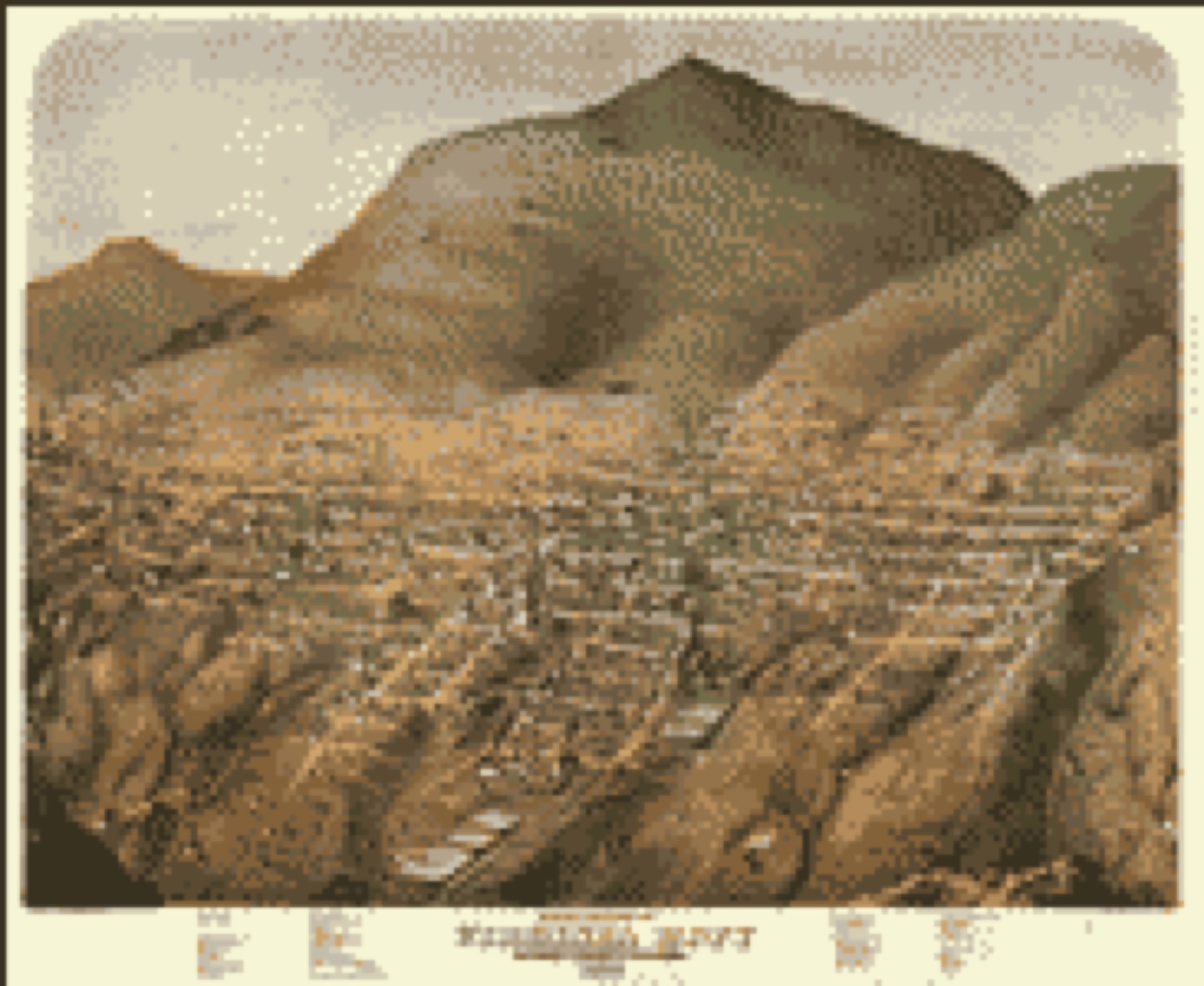 Bird's-eye view, 1875 - Birds eye view of Virginia City, Storey County, Nevada