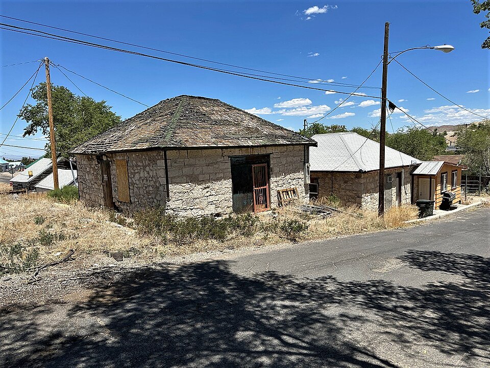 Photograph of Jim Butler Mining Company Stone Row Houses