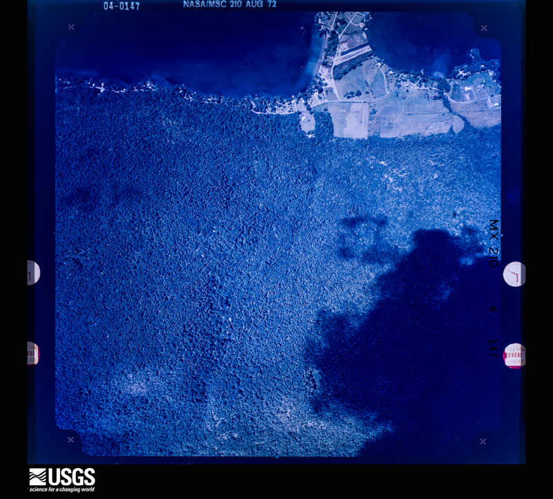 U.S. Geological Survey aerial photograph, 1972-08-11, scale 1:8588