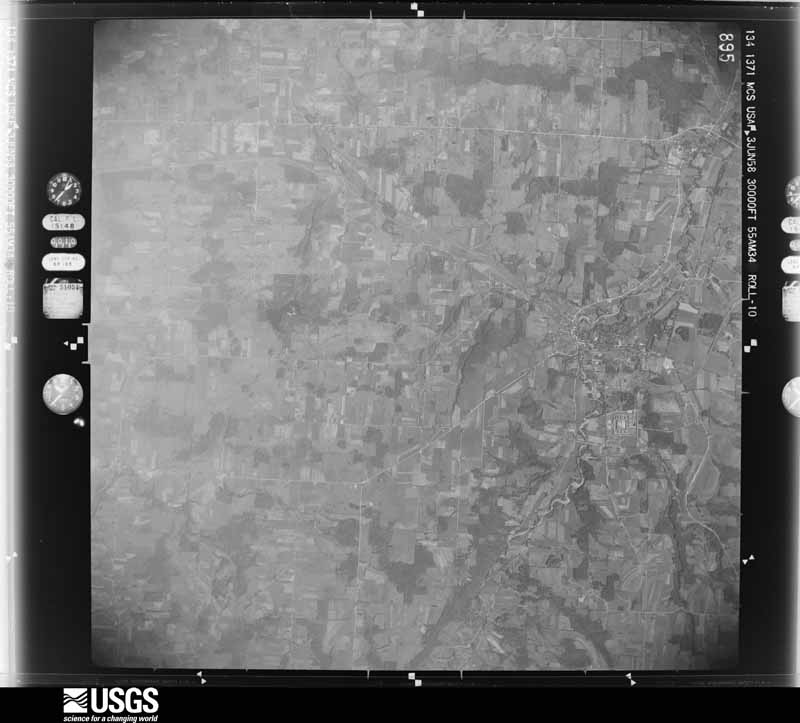 U.S. Geological Survey aerial photograph, 1958-06-03, scale 1:60000