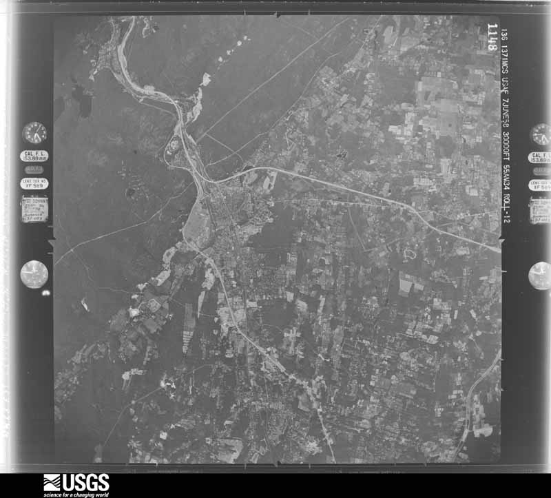 U.S. Geological Survey aerial photograph, 1958-08-05, scale 1:60000