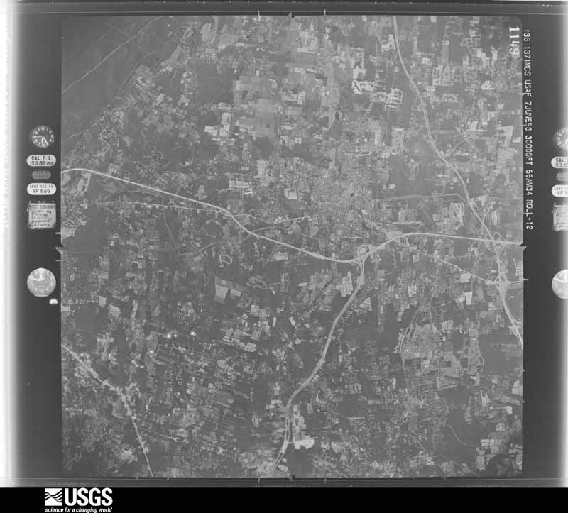 U.S. Geological Survey aerial photograph, 1958-08-05, scale 1:60000