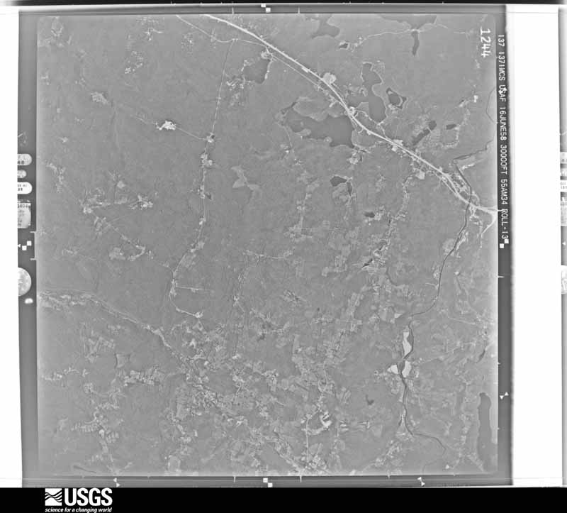 U.S. Geological Survey aerial photograph, 1958-08-05, scale 1:60000