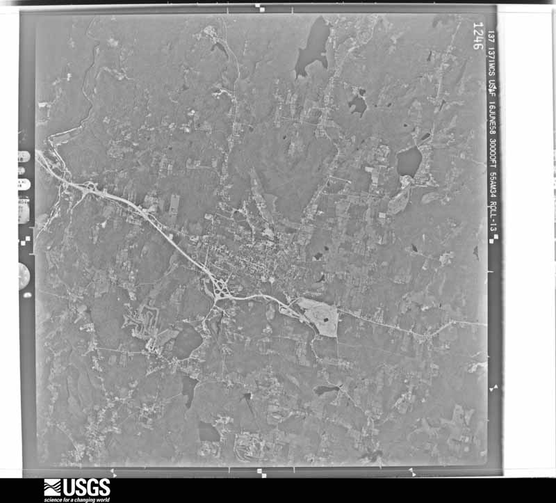 U.S. Geological Survey aerial photograph, 1958-08-05, scale 1:60000