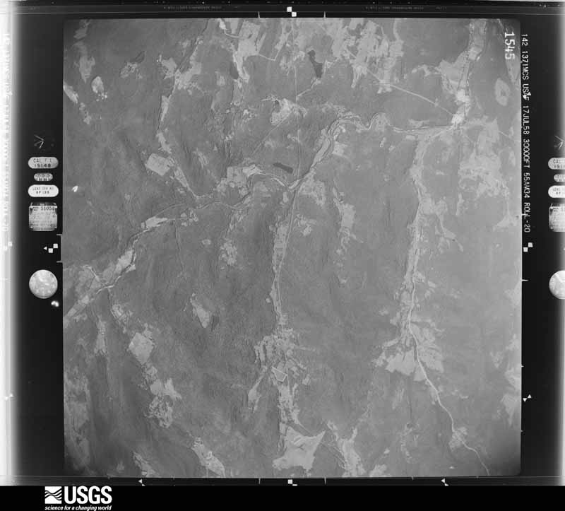 U.S. Geological Survey aerial photograph, 1958-08-05, scale 1:60000