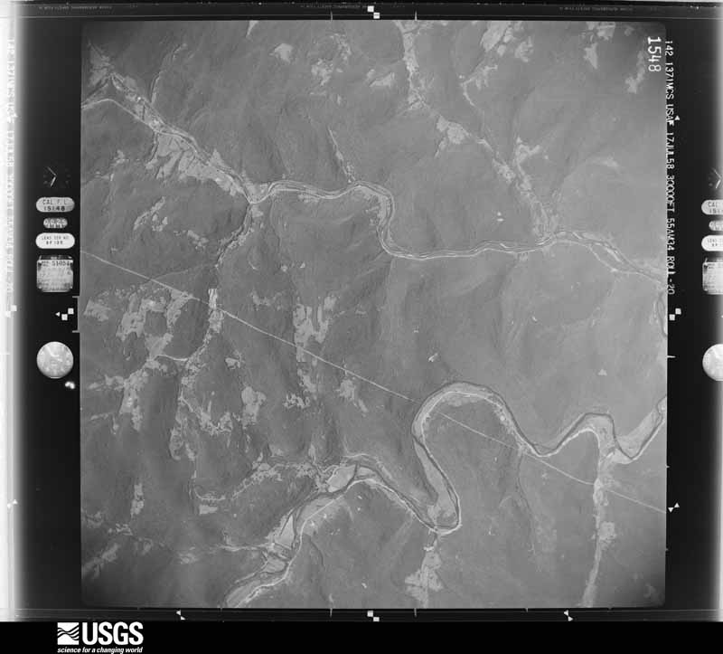 U.S. Geological Survey aerial photograph, 1958-08-05, scale 1:60000