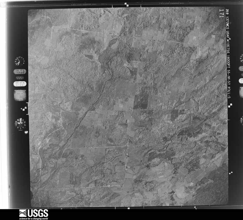 U.S. Geological Survey aerial photograph, 1958-10-11, scale 1:35000