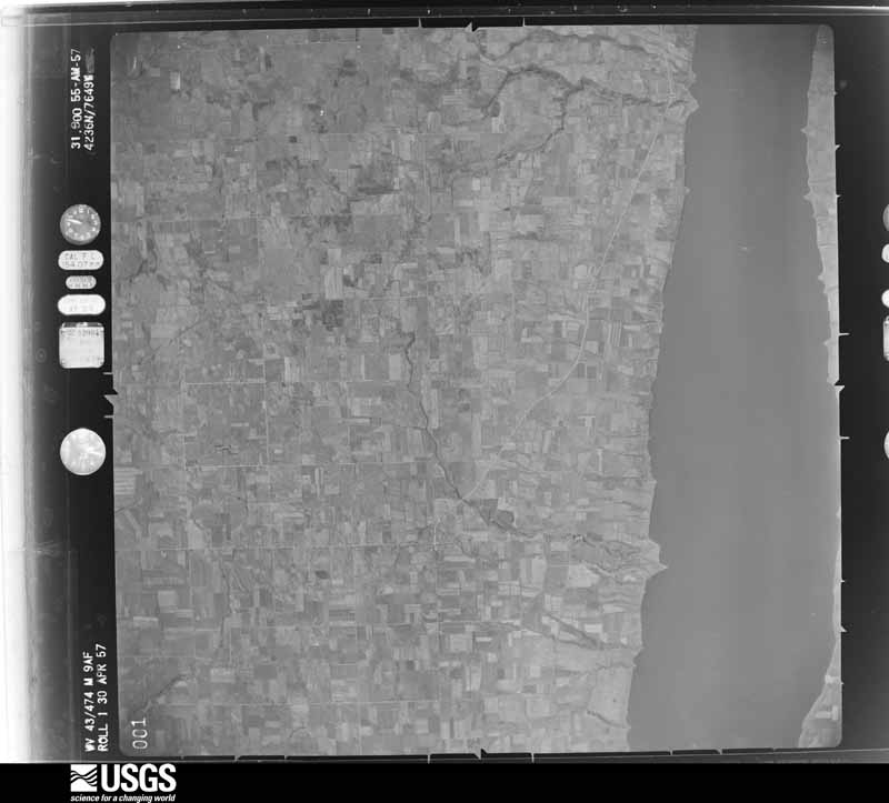 U.S. Geological Survey aerial photograph, 1957-04-30, scale 1:60000