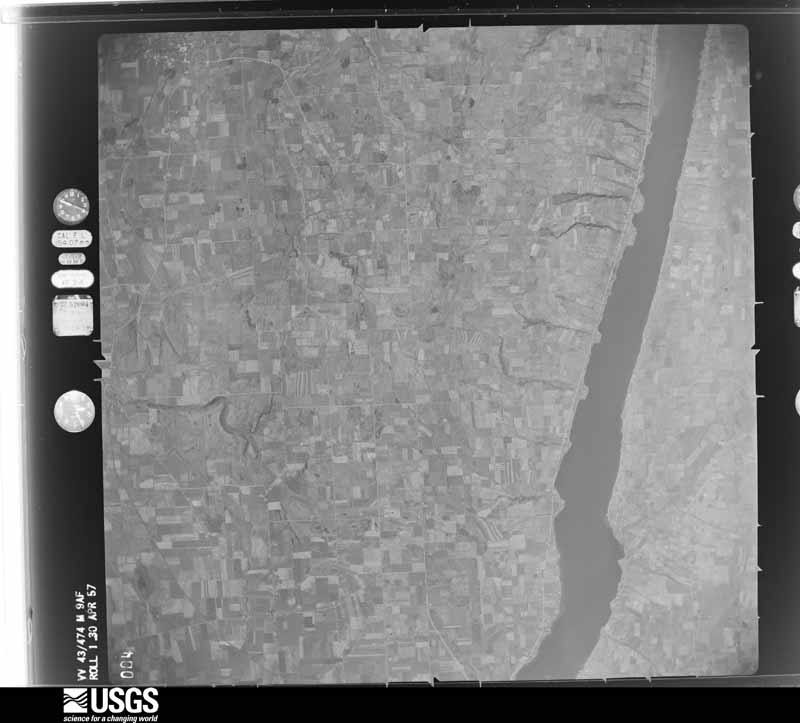 U.S. Geological Survey aerial photograph, 1957-04-30, scale 1:60000