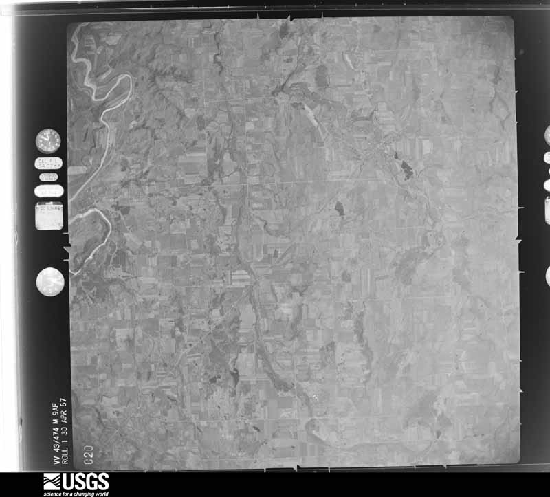 U.S. Geological Survey aerial photograph, 1957-04-30, scale 1:60000