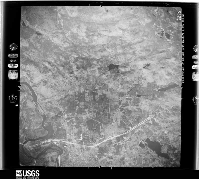 U.S. Geological Survey aerial photograph, 1960-05-01, scale 1:60000
