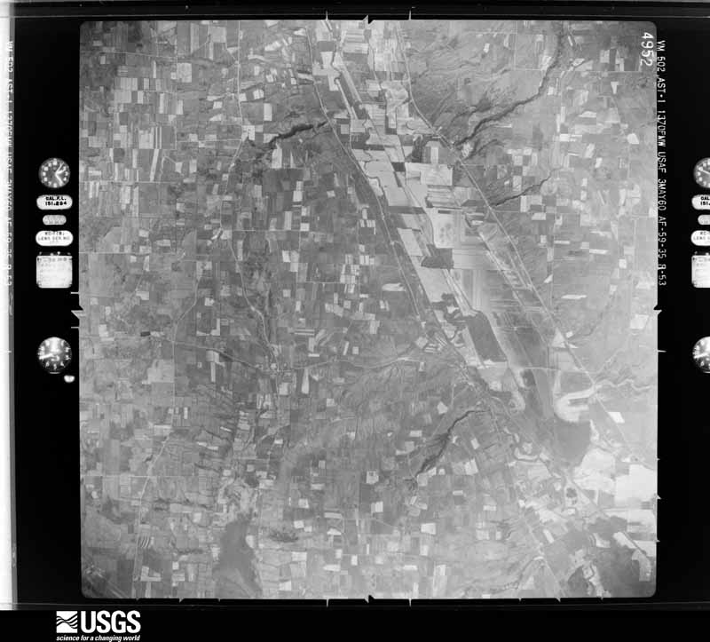 U.S. Geological Survey aerial photograph, 1960-05-03, scale 1:60000