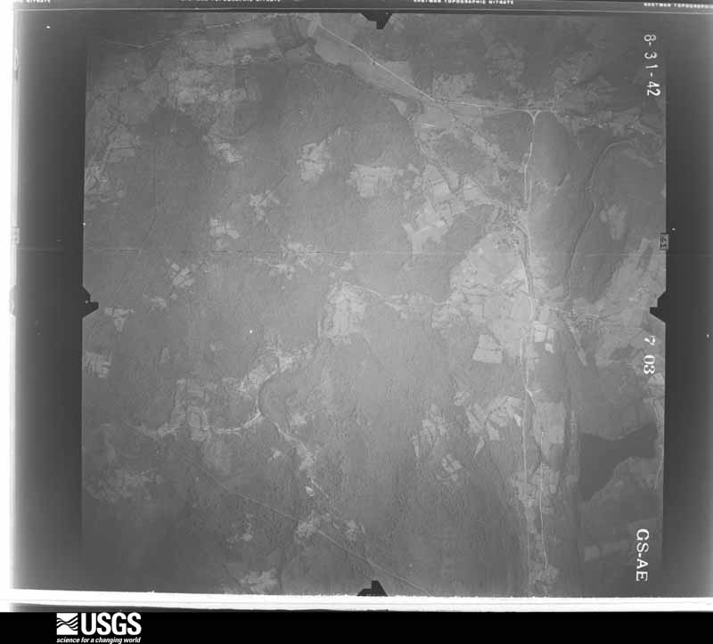 U.S. Geological Survey aerial photograph, 1942-08-31, scale 1:27200