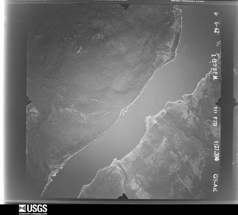U.S. Geological Survey aerial photograph, 1942-09-06, scale 1:27200