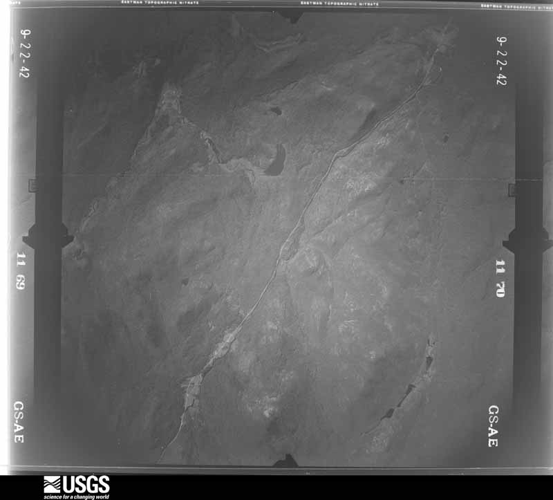 U.S. Geological Survey aerial photograph, 1942-09-22, scale 1:43100
