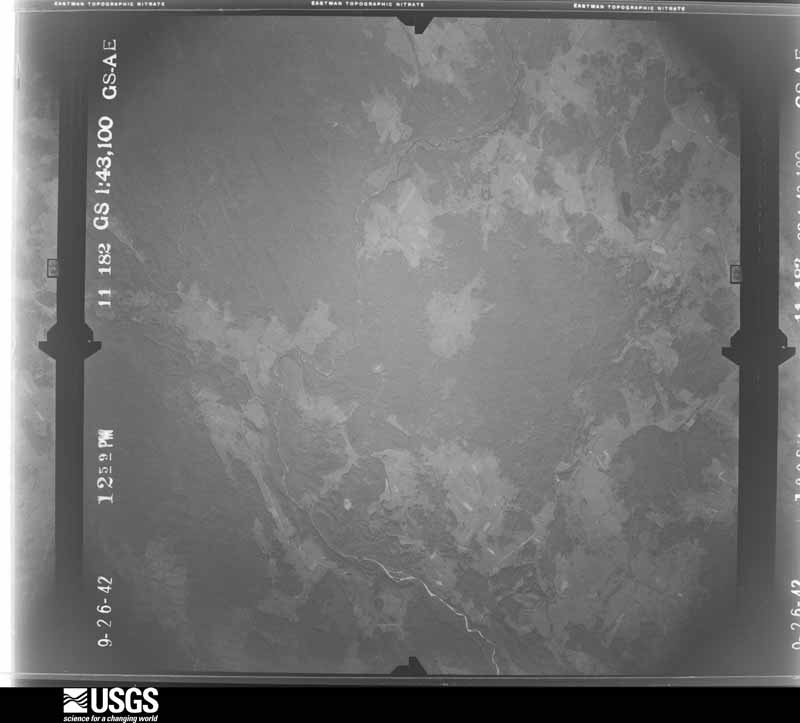 U.S. Geological Survey aerial photograph, 1942-09-26, scale 1:43100