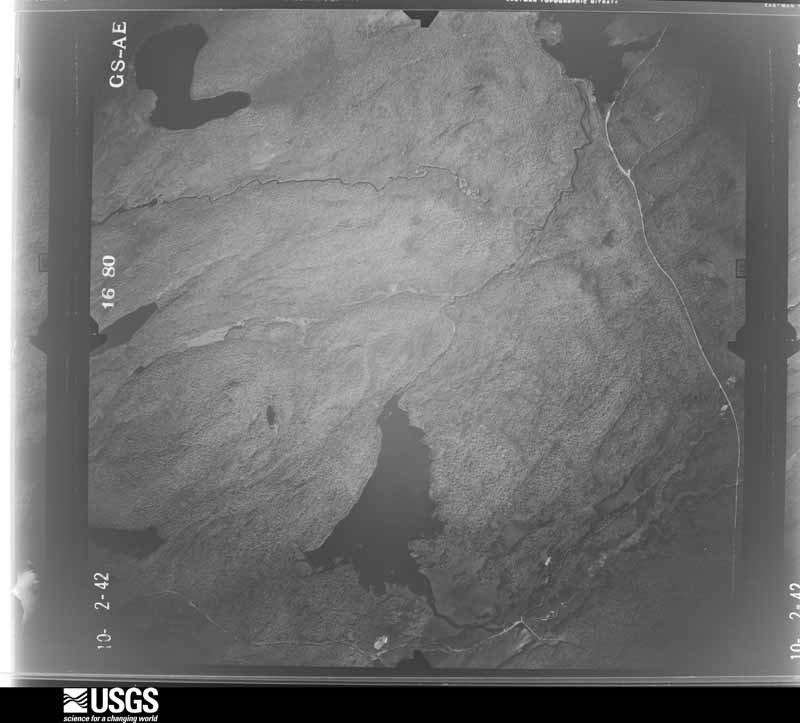 U.S. Geological Survey aerial photograph, 1942-10-02, scale 1:43100