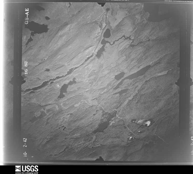 U.S. Geological Survey aerial photograph, 1942-10-02, scale 1:43100