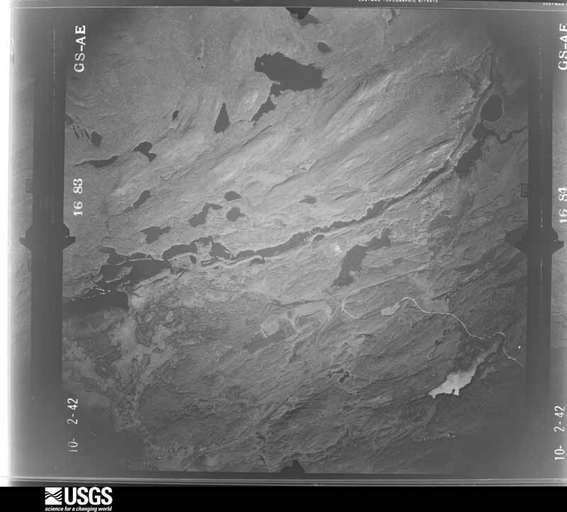 U.S. Geological Survey aerial photograph, 1942-10-02, scale 1:43100