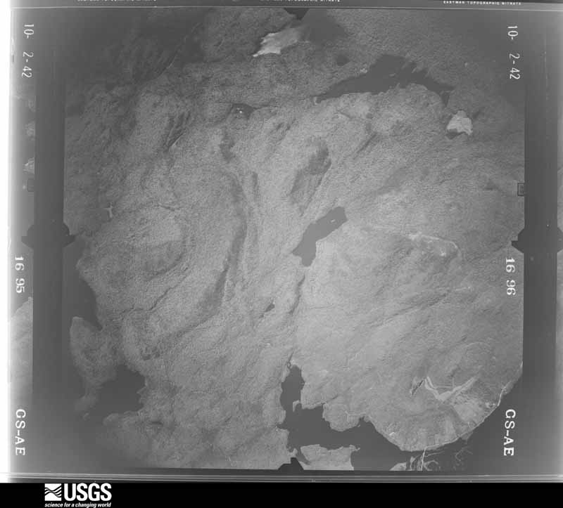 U.S. Geological Survey aerial photograph, 1942-10-02, scale 1:43100