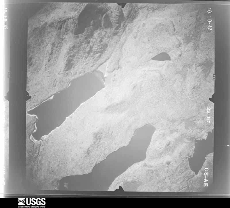 U.S. Geological Survey aerial photograph, 1942-10-10, scale 1:27200