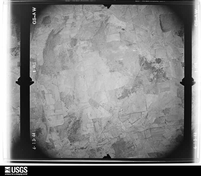 U.S. Geological Survey aerial photograph, 1944-04-13, scale 1:16300