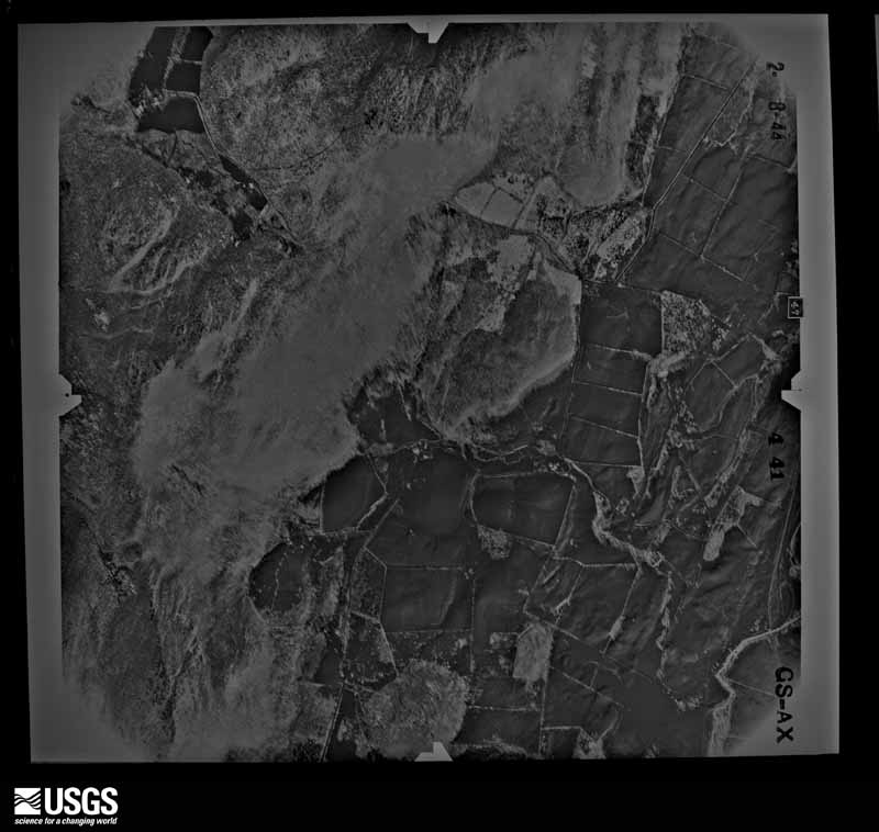 U.S. Geological Survey aerial photograph, 1944-02-08, scale 1:13600