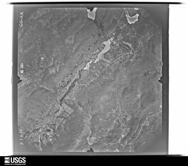 U.S. Geological Survey aerial photograph, 1944-02-10, scale 1:13600