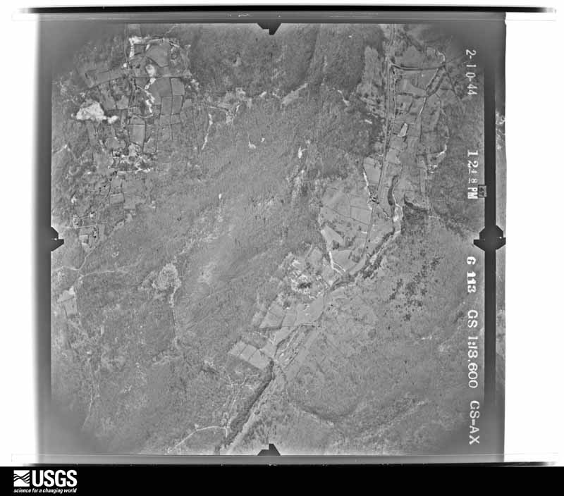 U.S. Geological Survey aerial photograph, 1944-02-10, scale 1:13600