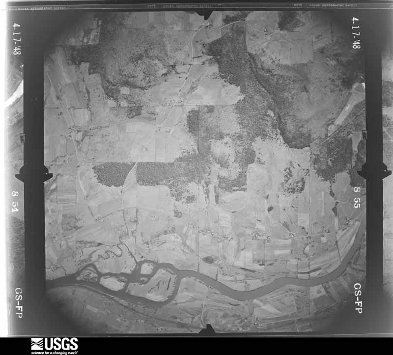 U.S. Geological Survey aerial photograph, 1948-04-17, scale 1:16400