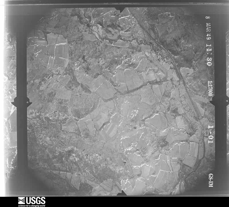 U.S. Geological Survey aerial photograph, 1949-03-08, scale 1:17000
