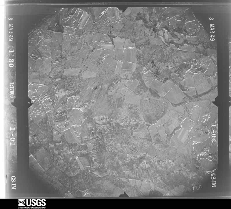 U.S. Geological Survey aerial photograph, 1949-03-08, scale 1:17000