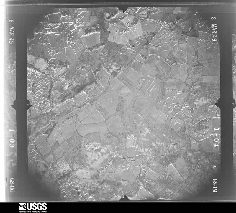 U.S. Geological Survey aerial photograph, 1949-03-08, scale 1:17000