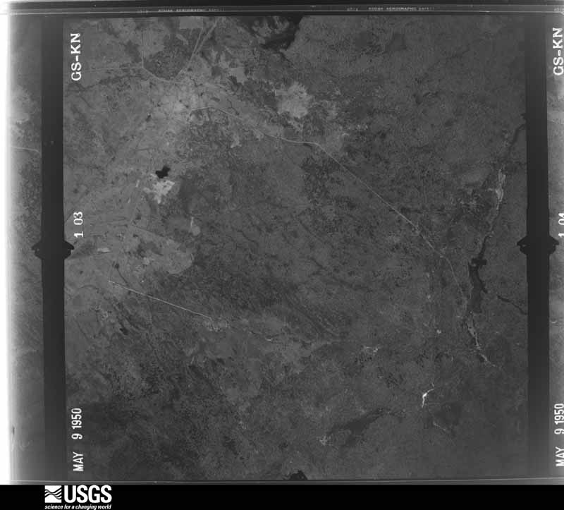 U.S. Geological Survey aerial photograph, 1950-05-09, scale 1:17000