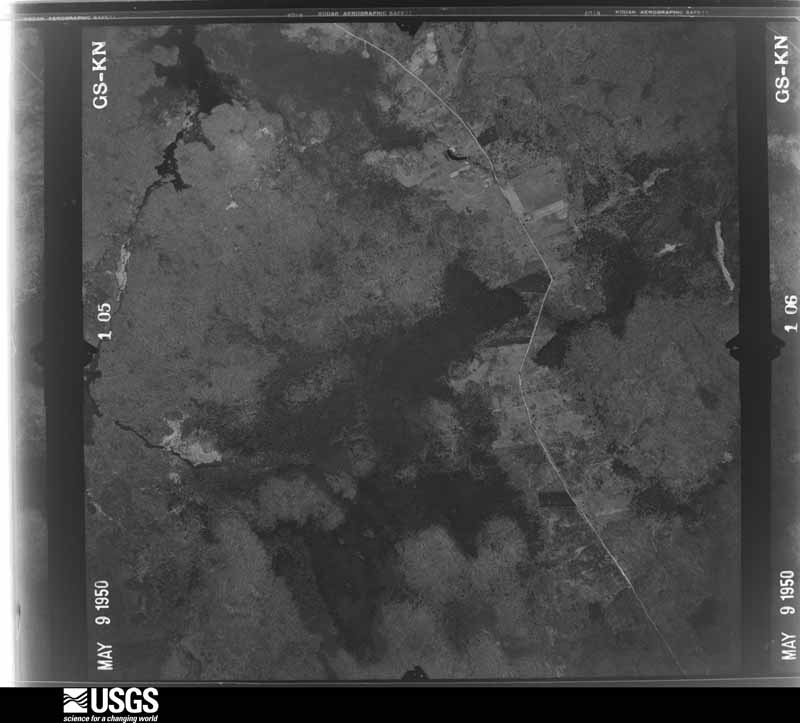 U.S. Geological Survey aerial photograph, 1950-05-09, scale 1:17000