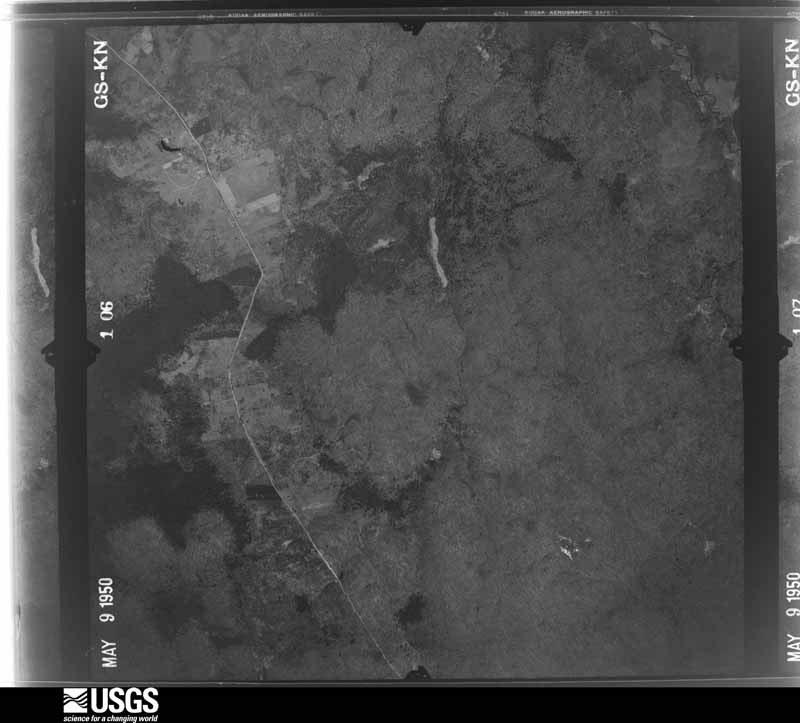 U.S. Geological Survey aerial photograph, 1950-05-09, scale 1:17000