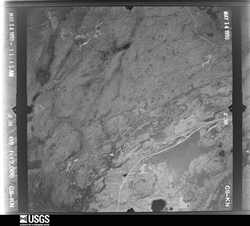 U.S. Geological Survey aerial photograph, 1950-05-14, scale 1:17000