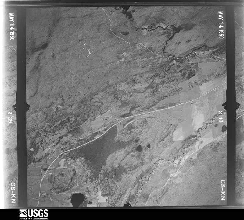 U.S. Geological Survey aerial photograph, 1950-05-14, scale 1:17000