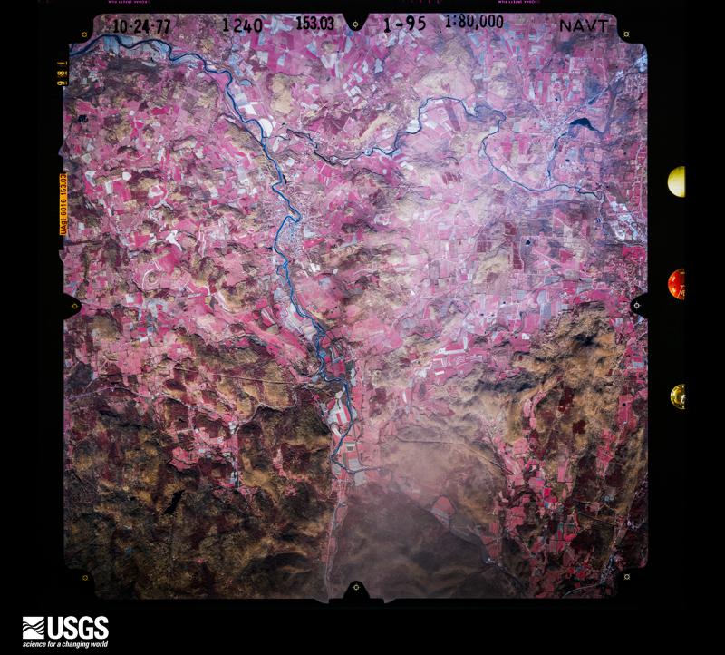U.S. Geological Survey aerial photograph, 1977-10-24, scale 1:80000