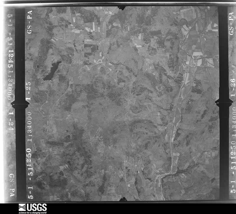 U.S. Geological Survey aerial photograph, 1951-05-01, scale 1:34000