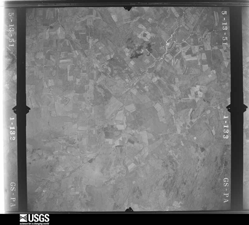U.S. Geological Survey aerial photograph, 1951-05-13, scale 1:34000
