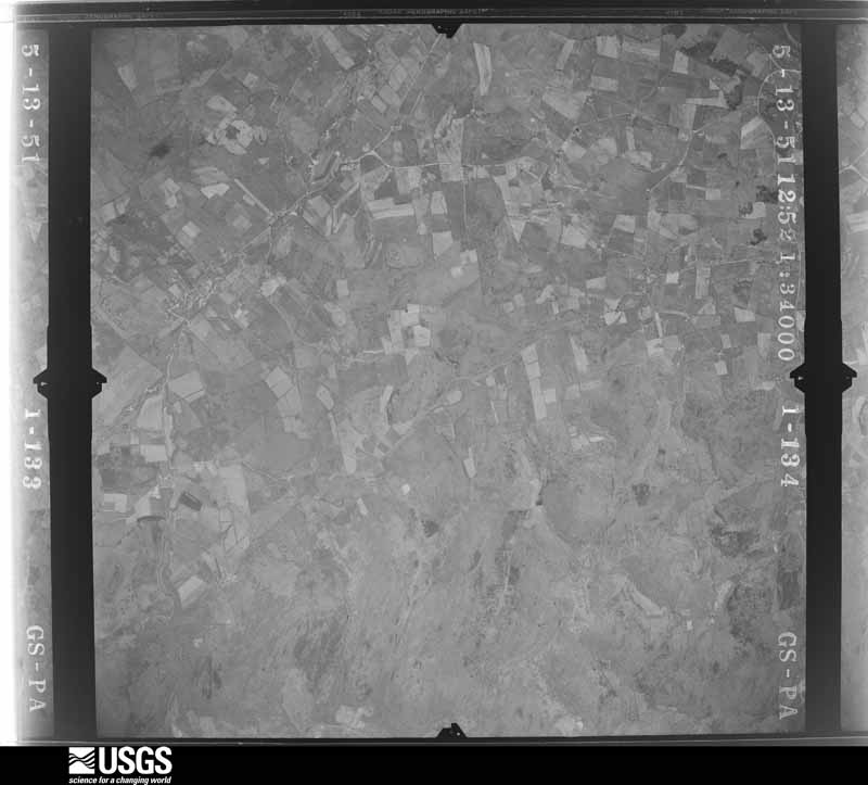 U.S. Geological Survey aerial photograph, 1951-05-13, scale 1:34000