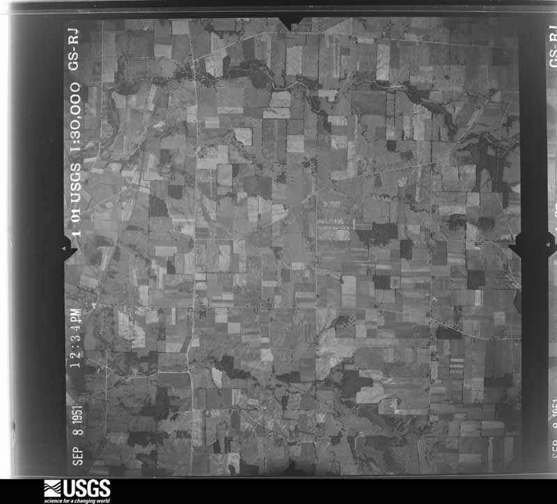 U.S. Geological Survey aerial photograph, 1951-09-08, scale 1:30000