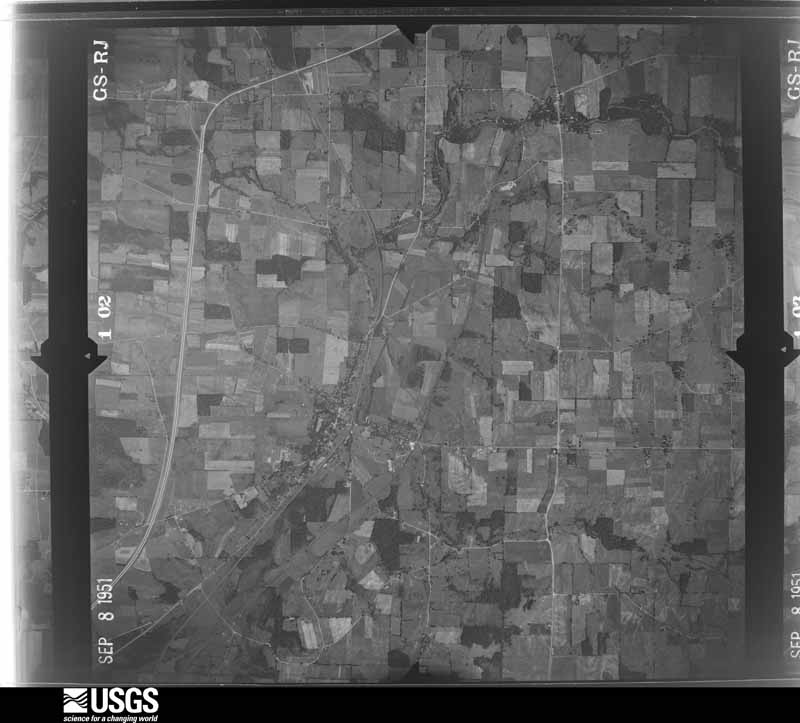 U.S. Geological Survey aerial photograph, 1951-09-08, scale 1:30000