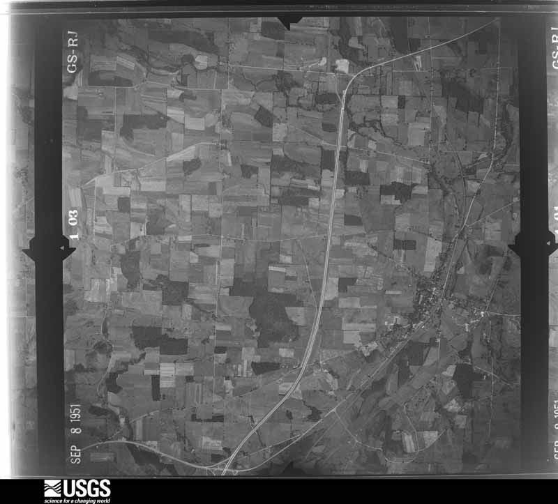 U.S. Geological Survey aerial photograph, 1951-09-08, scale 1:30000