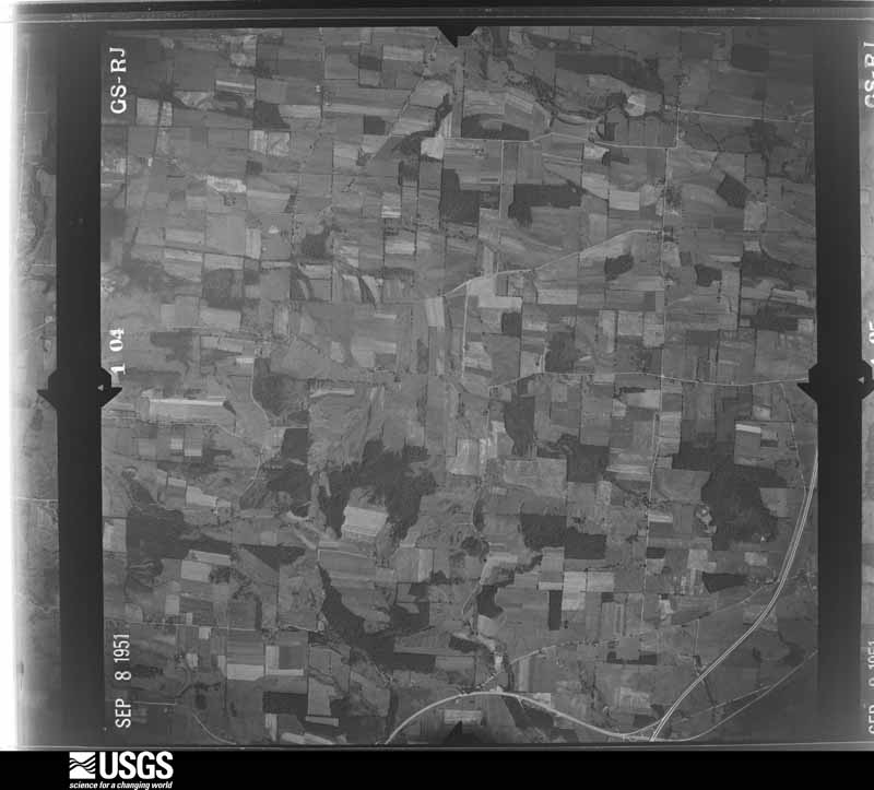 U.S. Geological Survey aerial photograph, 1951-09-08, scale 1:30000
