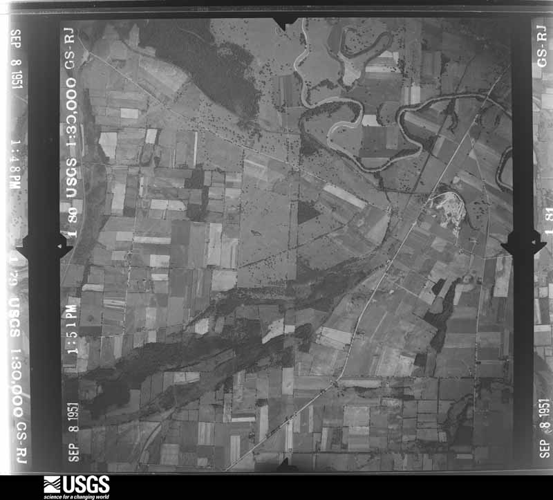 U.S. Geological Survey aerial photograph, 1951-09-08, scale 1:30000