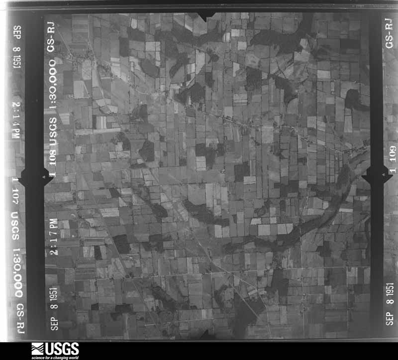 U.S. Geological Survey aerial photograph, 1951-09-08, scale 1:30000